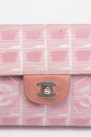2000s Chanel Pink Travel Line East West Shoulder Bag