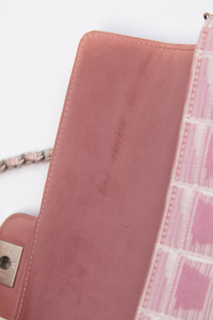 2000s Chanel Pink Travel Line East West Shoulder Bag