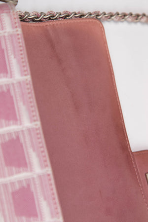 2000s Chanel Pink Travel Line East West Shoulder Bag