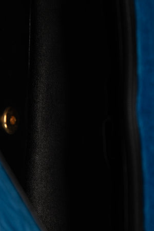 Vintage Chanel Blue Velvet Medium Single Flap Bag