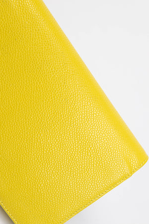 2014 Chanel Yellow CC Caviar Leather Wallet on Chain