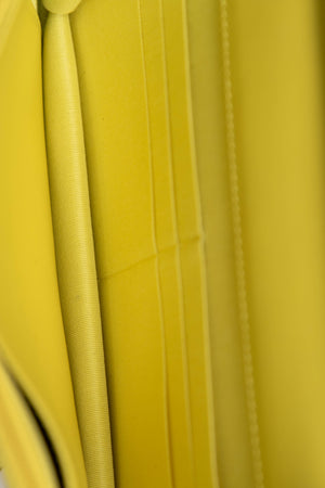 2014 Chanel Yellow CC Caviar Leather Wallet on Chain