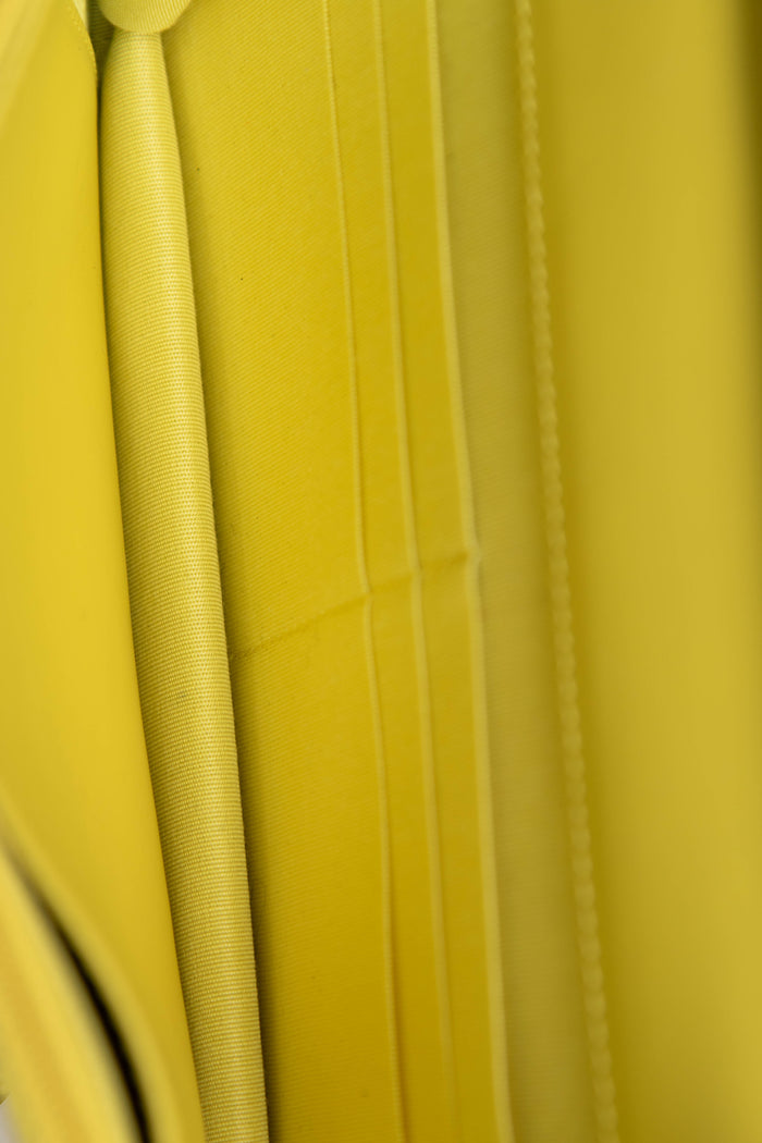 2014 Chanel Yellow CC Caviar Leather Wallet on Chain
