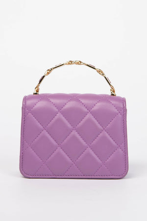 2020s Chanel Purple Caviar Leather Coco Mini Top Handle