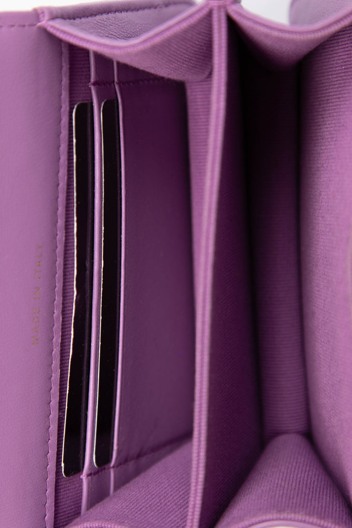 2020s Chanel Purple Caviar Leather Coco Mini Top Handle