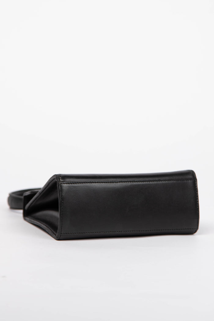 90s Chanel Black Lambskin Top Handle Bag 24k GHW