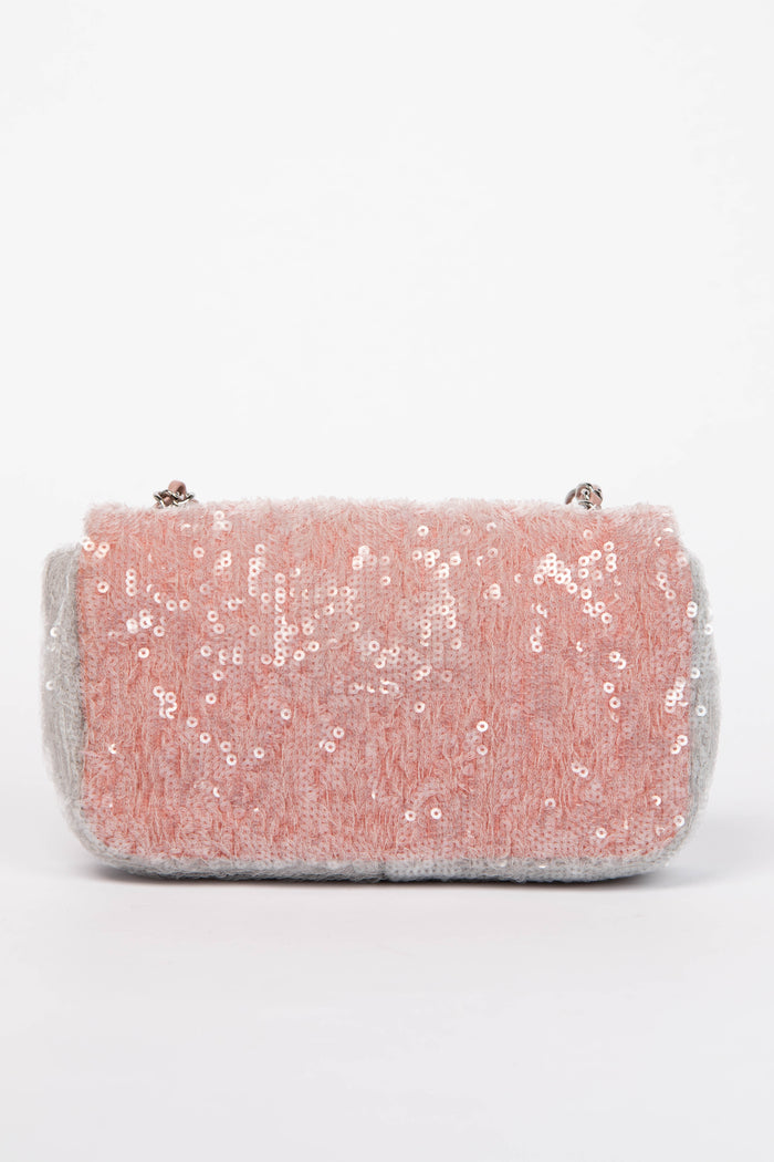 RARE 2018 Chanel Pastel Sequin Mini Flap Shoulder Bag