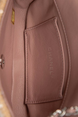RARE 2018 Chanel Pastel Sequin Mini Flap Shoulder Bag