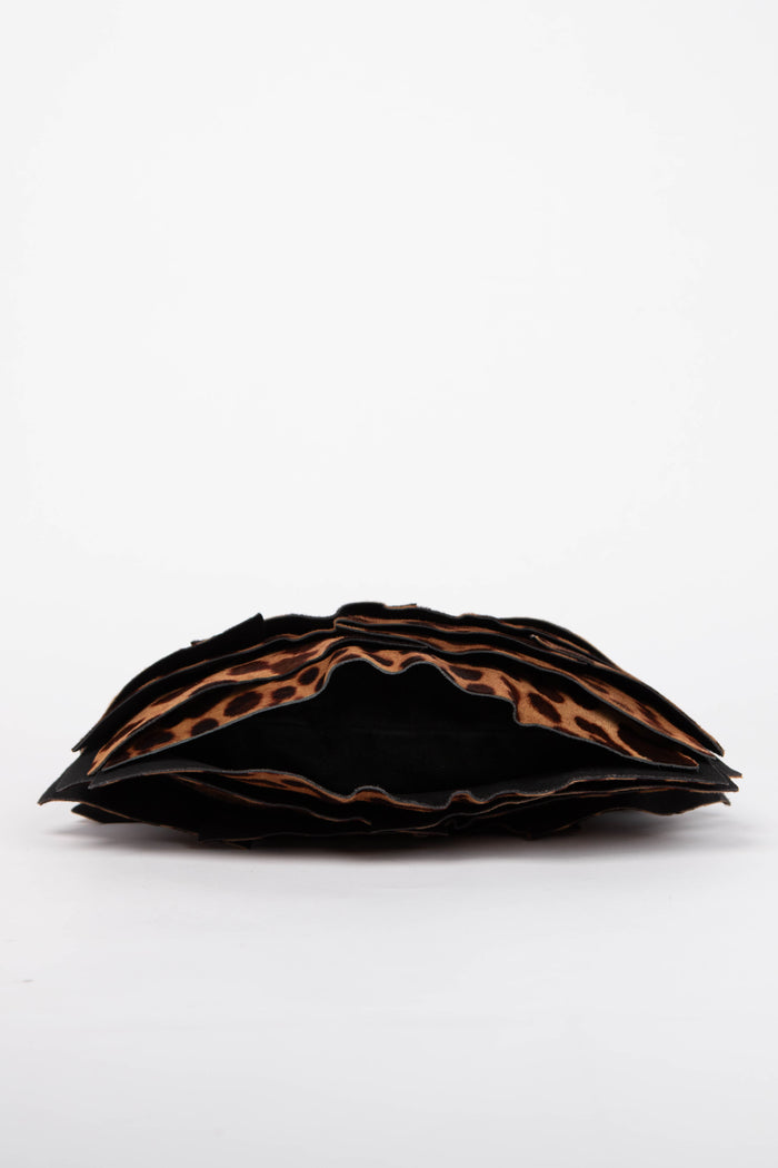 Vintage Yves Saint Laurent Leopard Print Pony Hair St Tropez Shoulder Bag