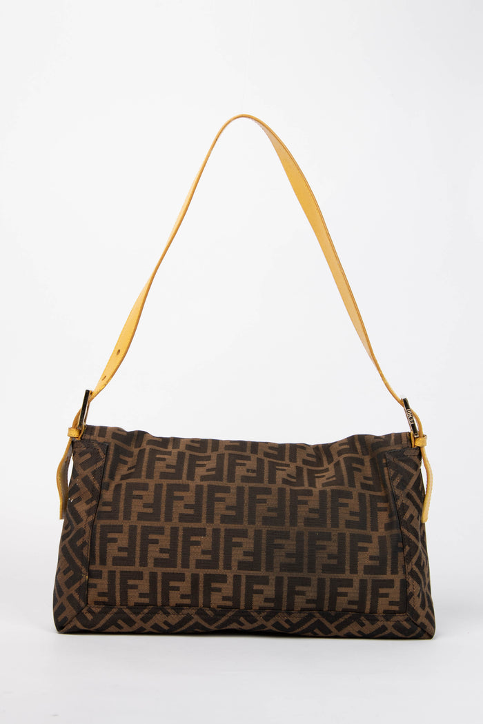 Vintage Fendi Zucca Monogram Crossbody Baguette Bag