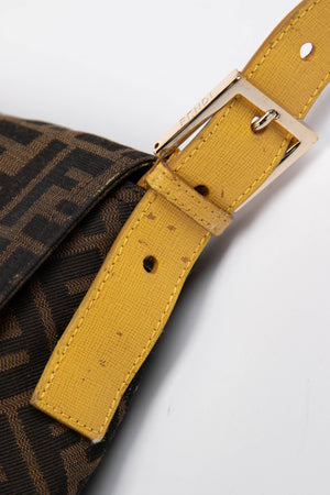 Vintage Fendi Zucca Monogram Crossbody Baguette Bag