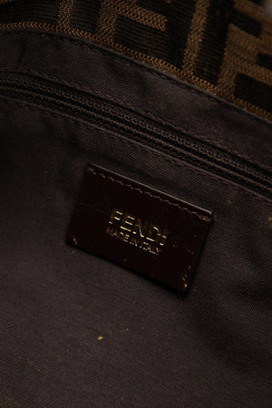Vintage Fendi Zucca Monogram Crossbody Baguette Bag