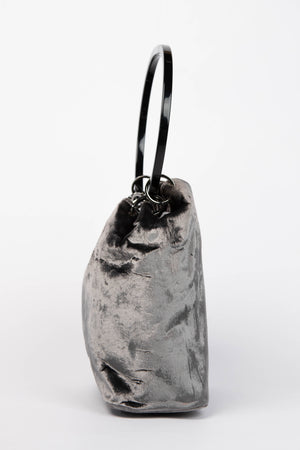 90s Tom Ford Gucci Grey Velvet  Bucket Bag