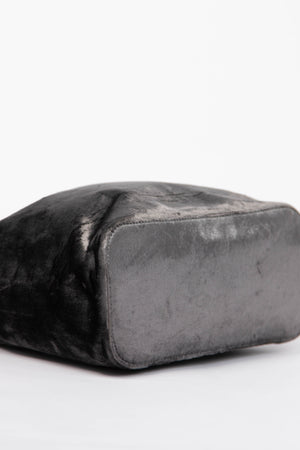 90s Tom Ford Gucci Grey Velvet  Bucket Bag