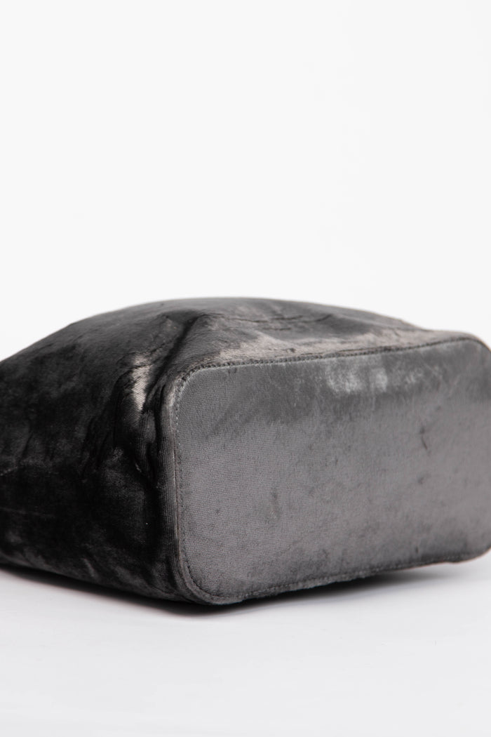 90s Tom Ford Gucci Grey Velvet  Bucket Bag