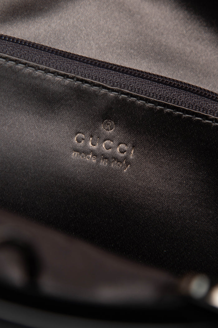90s Tom Ford Gucci Grey Velvet  Bucket Bag