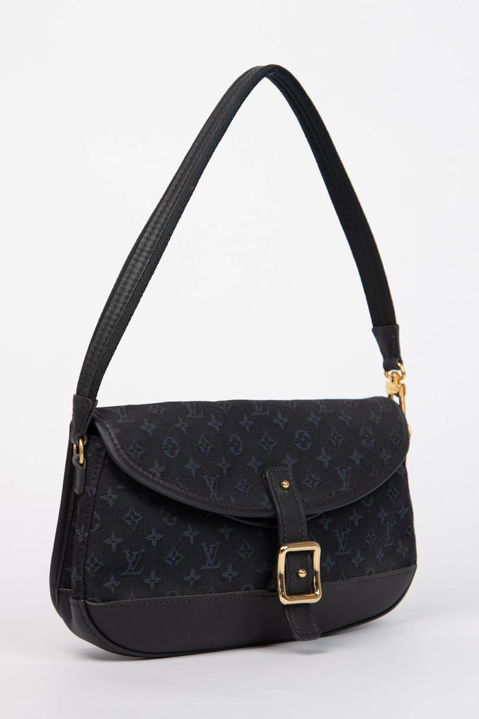 2000s Louis Vuitton Marjorie Navy Shoulder Bag