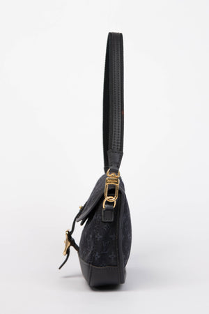 2000s Louis Vuitton Marjorie Navy Shoulder Bag