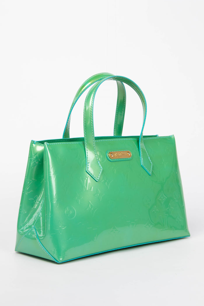 Vintage Louis Vuitton Green Monogram Vernis Wilshire Tote Bag