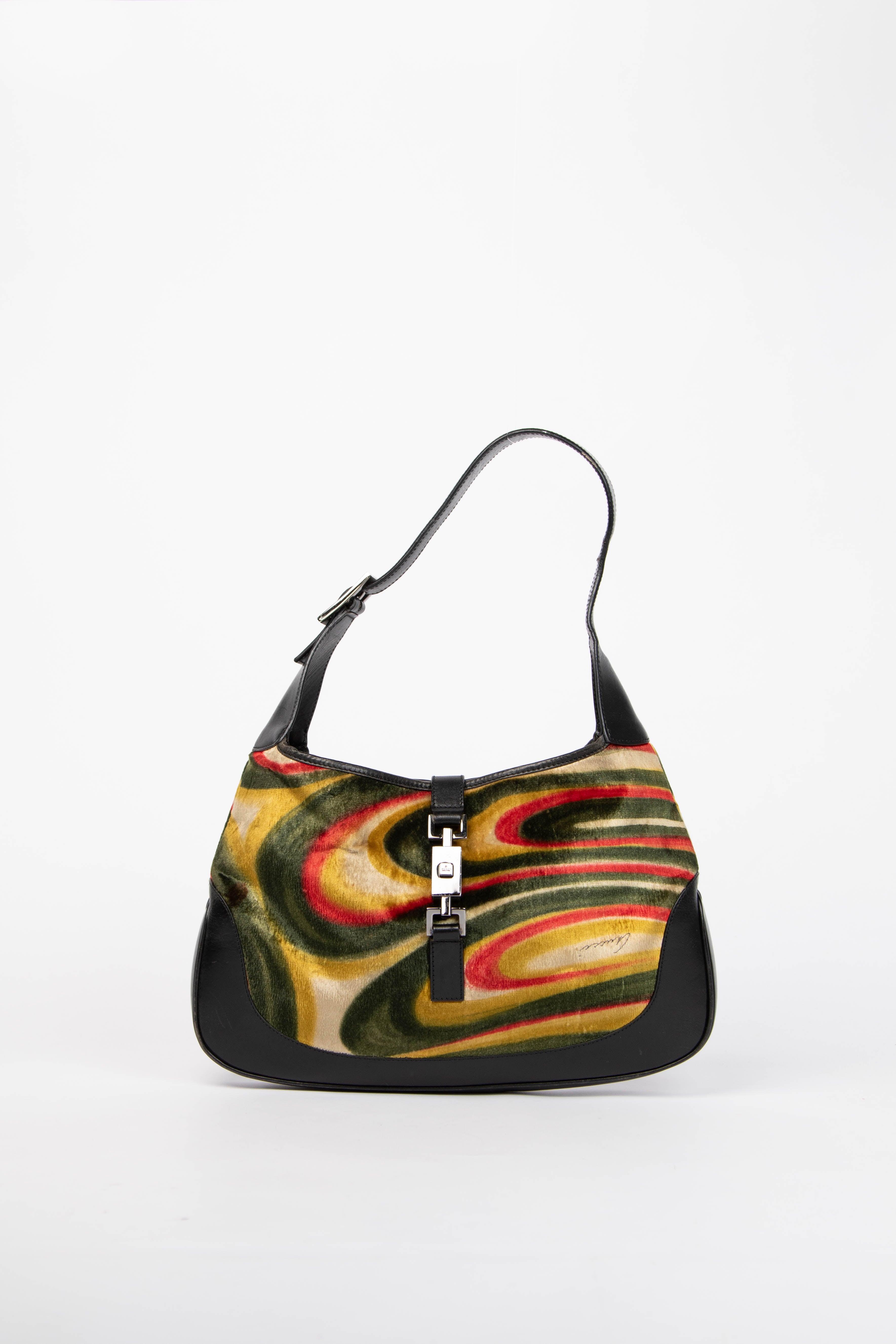 バッグ 2000's GUCCI ONE SHOULDER BAG LEATHER GUCCI B Large $4600 Black Soft Grainy Leather Shoulder Bag