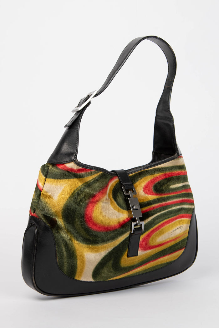 RARE Tom Ford Gucci Psychedelic Velvet Jackie Shoulder Bag