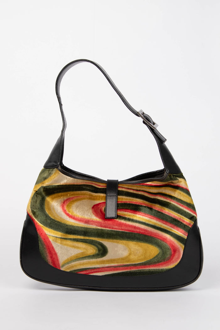 RARE Tom Ford Gucci Psychedelic Velvet Jackie Shoulder Bag