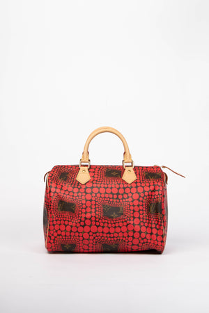 RARE Louis Vuitton x Yayoi Kusama Red Infinity Dot Speedy 30cm