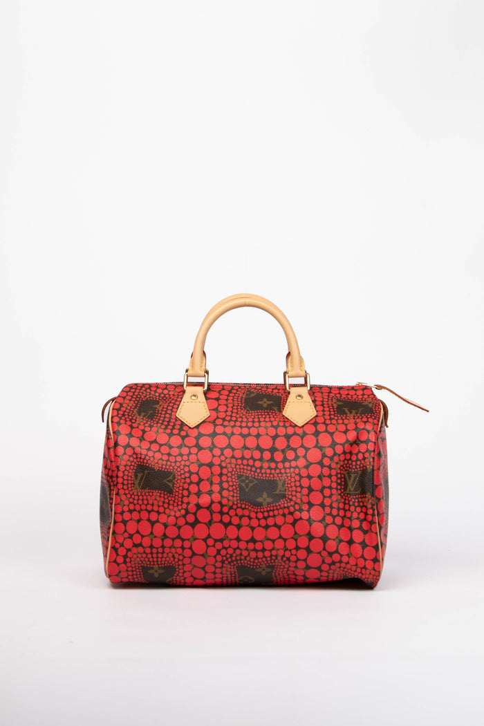 RARE Louis Vuitton x Yayoi Kusama Red Infinity Dot Speedy 30cm