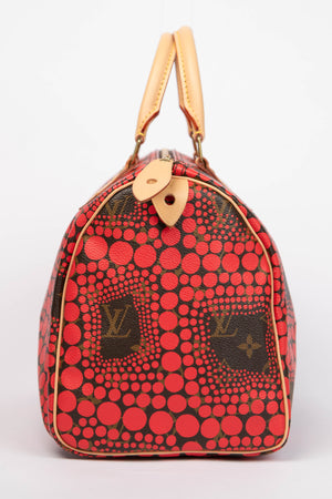 RARE Louis Vuitton x Yayoi Kusama Red Infinity Dot Speedy 30cm