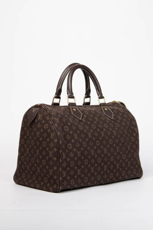 2000s Louis Vuitton Brown Monogram Mini Lin Speedy 30cm