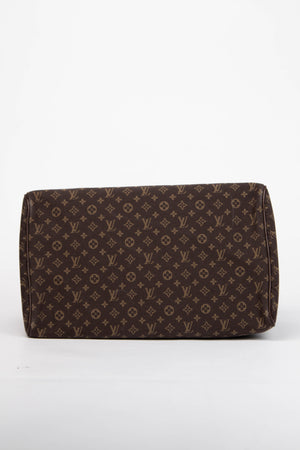 2000s Louis Vuitton Brown Monogram Mini Lin Speedy 30cm