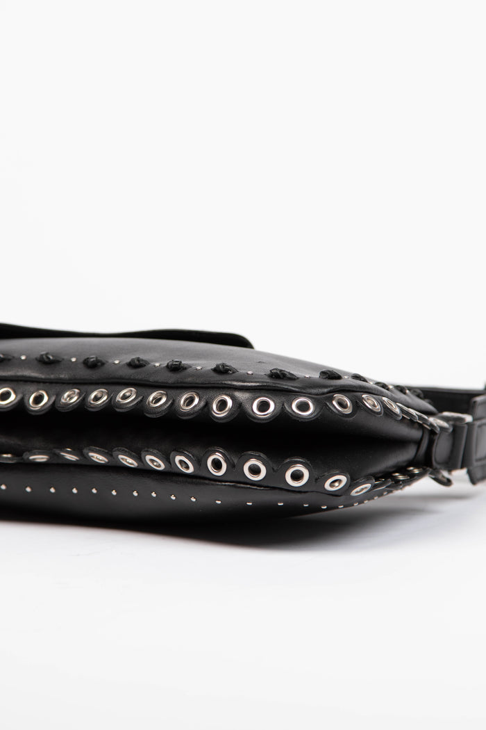 2004 Christian Dior Black Leather Peace and Love Shoulder Bag