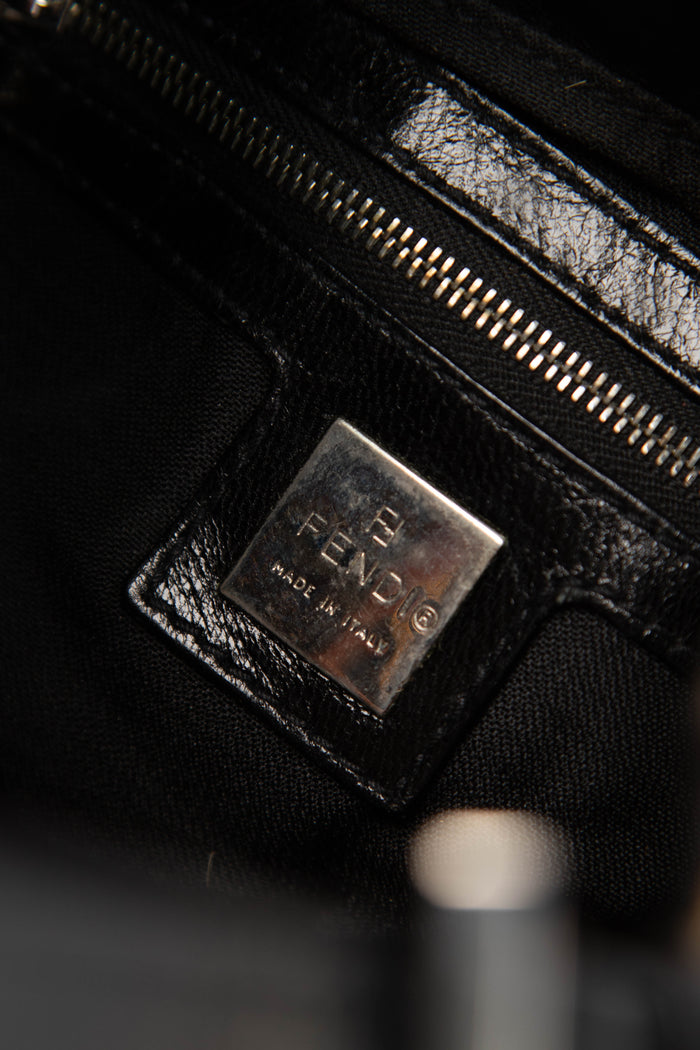 Vintage Fendi Leopard Print Pony Hair Mini Shoulder Bag