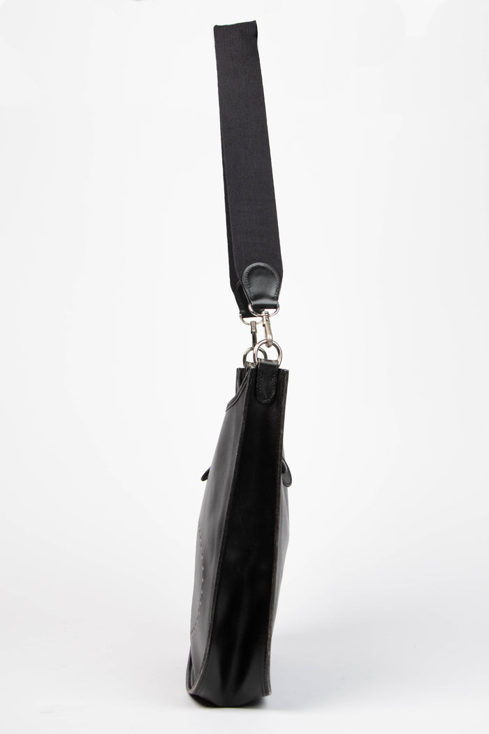 Vintage Hermès Black Box Calf Evelyne 33 GM with Palladium Hardware