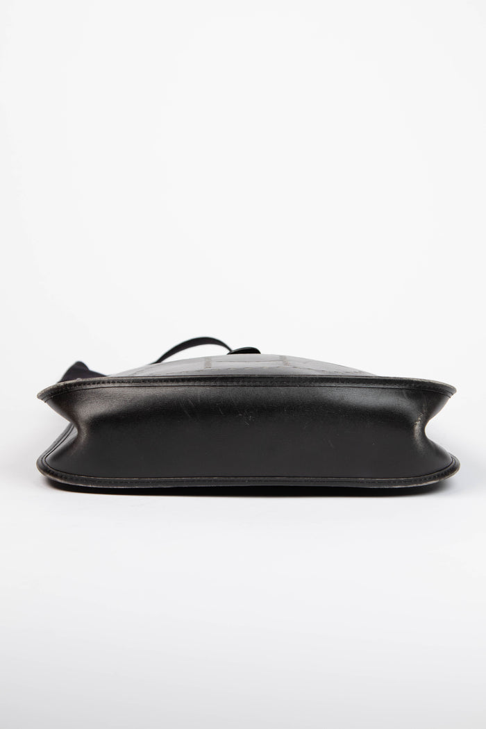 Vintage Hermès Black Box Calf Evelyne 33 GM with Palladium Hardware