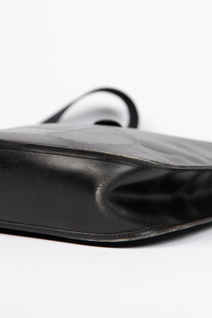 Vintage Hermès Black Box Calf Evelyne 33 GM with Palladium Hardware