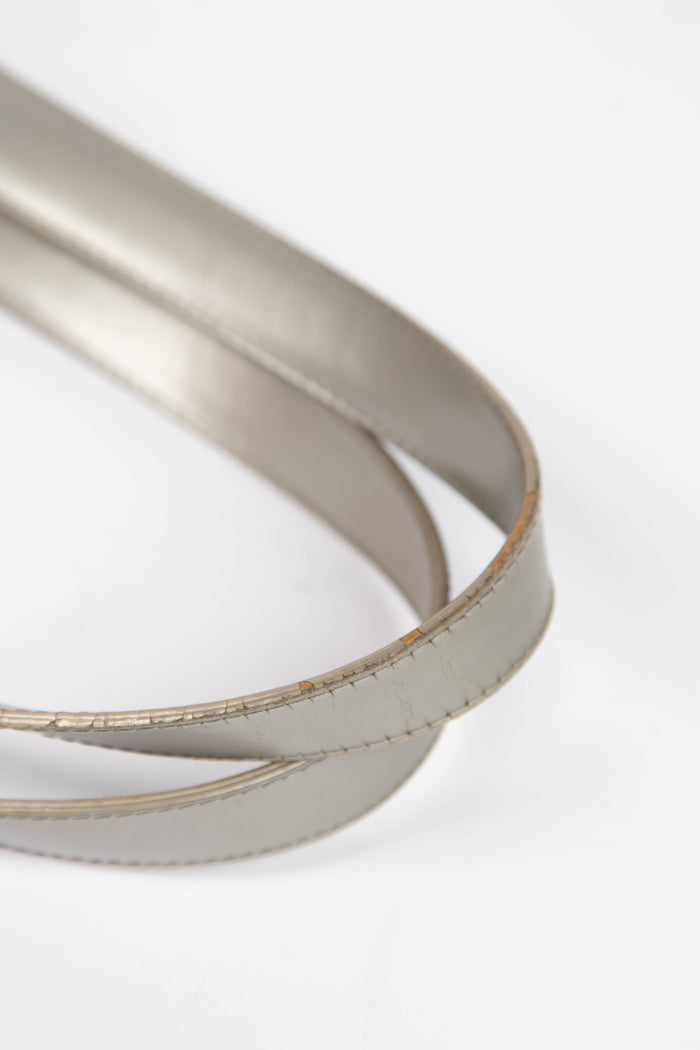 2000s Chanel Travel Line Silver Canvas Tote Bag