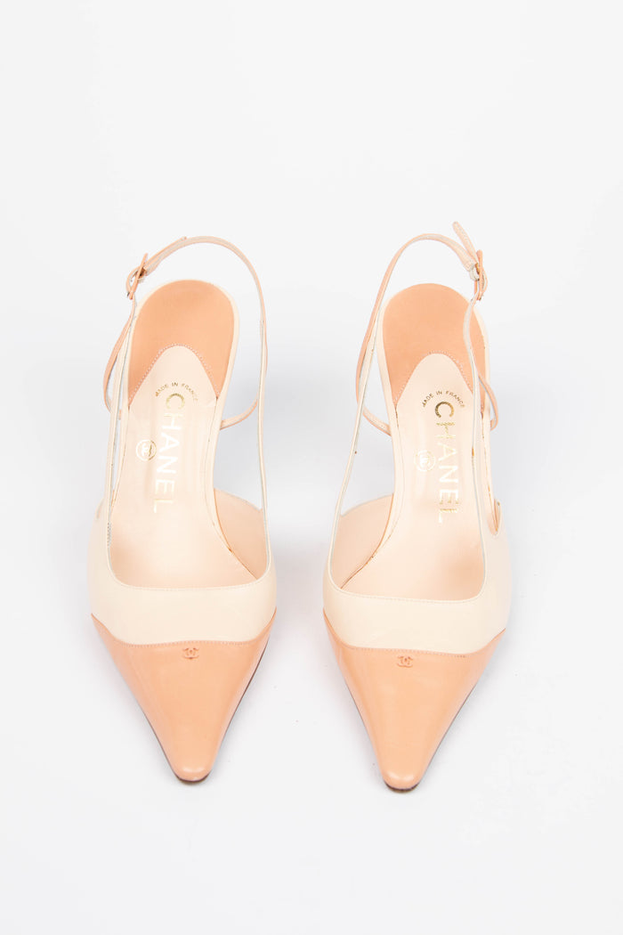 Vintage Chanel Pink Slingback Heels (EU 37C)
