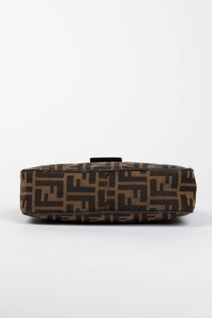 Vintage Fendi Zucca Monogram Canvas Small Shoulder Bag