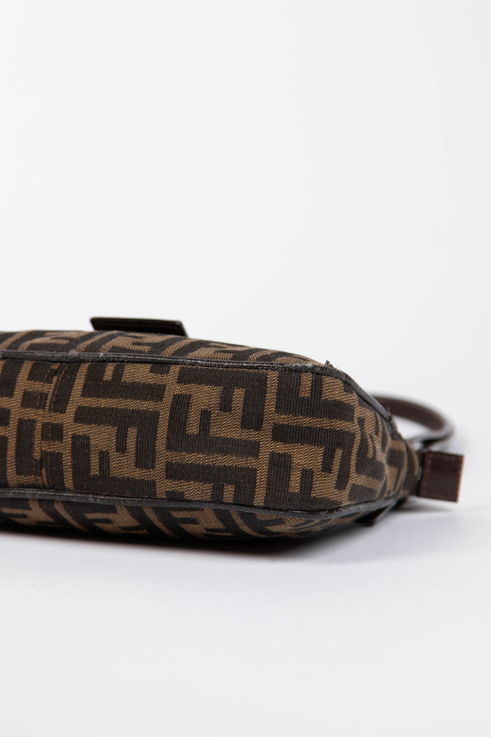 Vintage Fendi Zucca Monogram Canvas Small Shoulder Bag