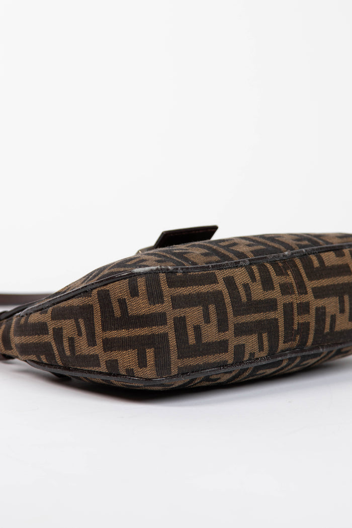 Vintage Fendi Zucca Monogram Canvas Small Shoulder Bag