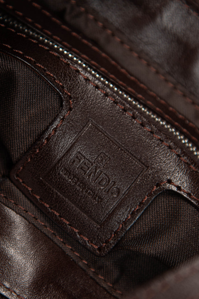 Vintage Fendi Zucca Monogram Canvas Small Shoulder Bag