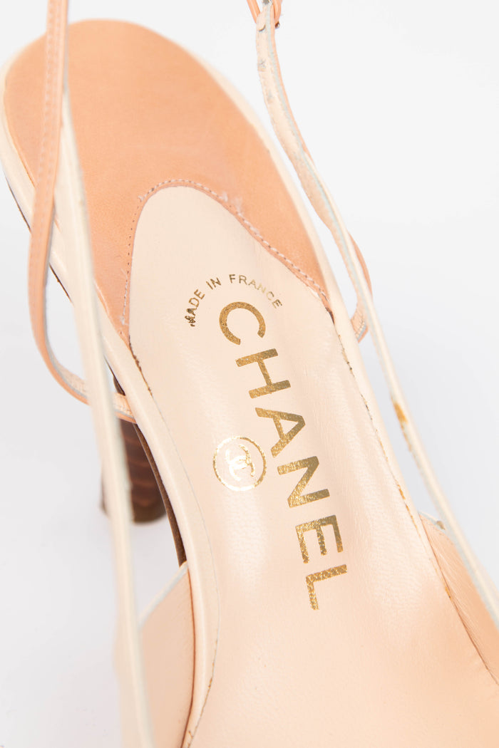 Vintage Chanel Pink Slingback Heels (EU 37C)