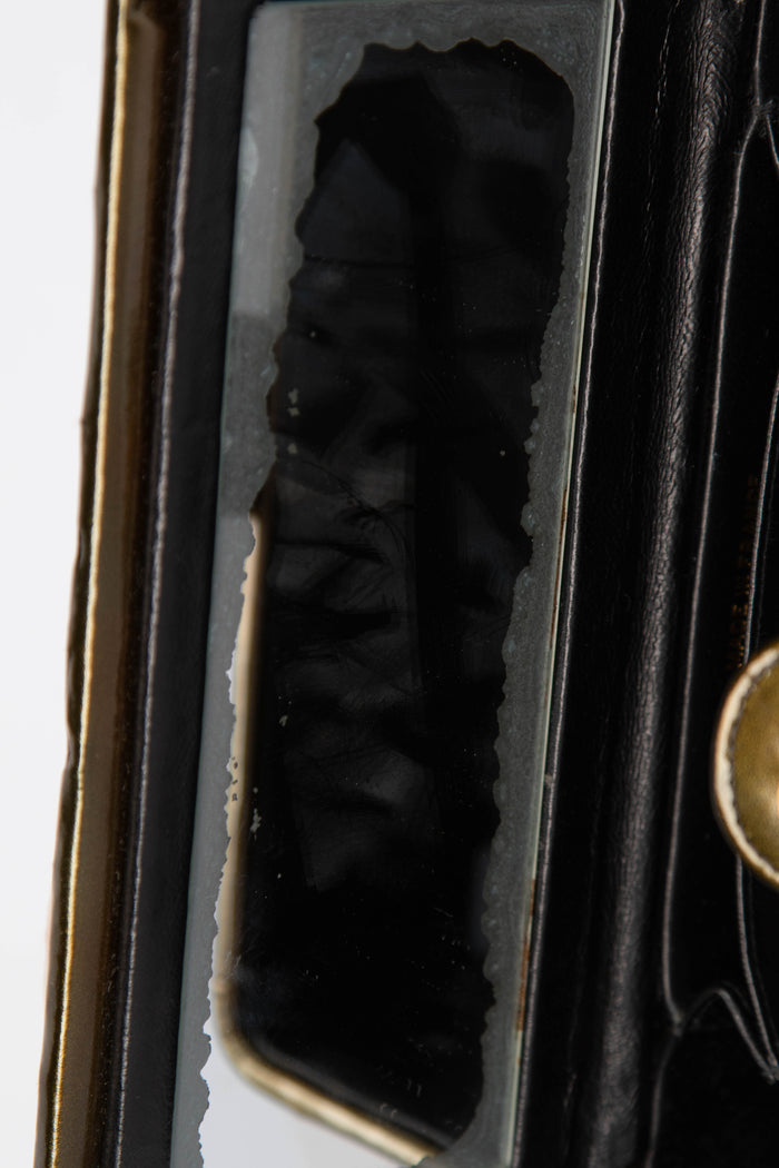 90s Chanel Khaki Small Vanity Top Handle