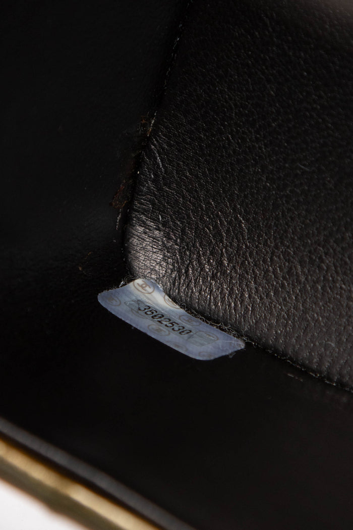 90s Chanel Khaki Small Vanity Top Handle