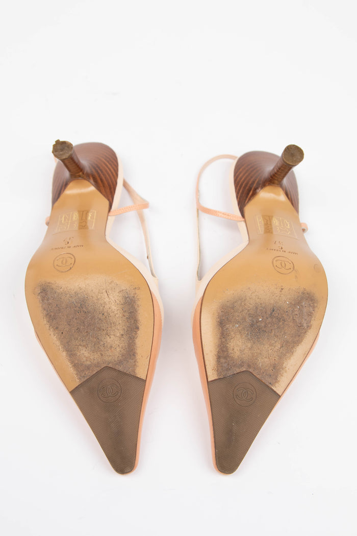 Vintage Chanel Pink Slingback Heels (EU 37C)