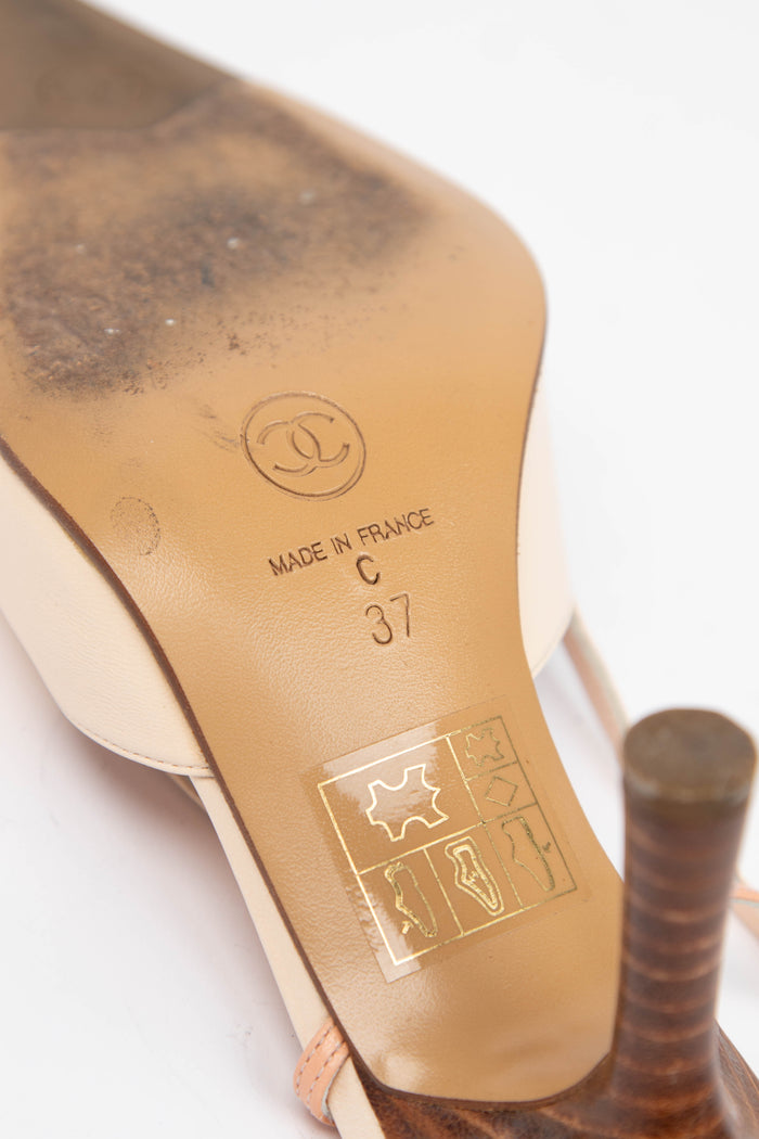 Vintage Chanel Pink Slingback Heels (EU 37C)