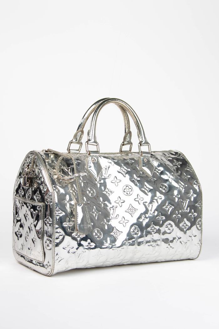 RARE Louis Vuitton Silver Miroir Speedy 35cm