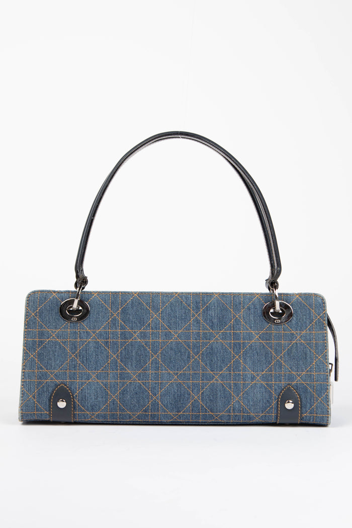 2000s Christian Dior Denim East West Shoulder Bag