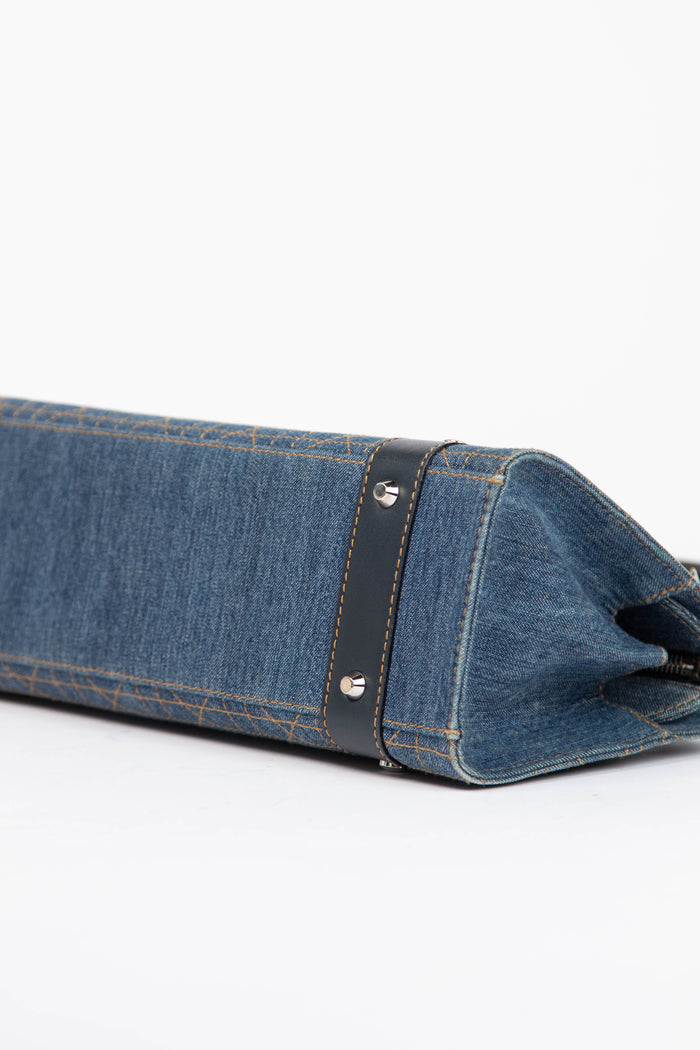 2000s Christian Dior Denim East West Shoulder Bag
